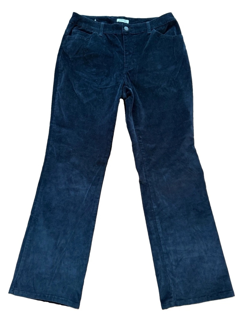 St John’s Bay Y2K black corduroy ladies 5 pocket cotton stretch pants size 12